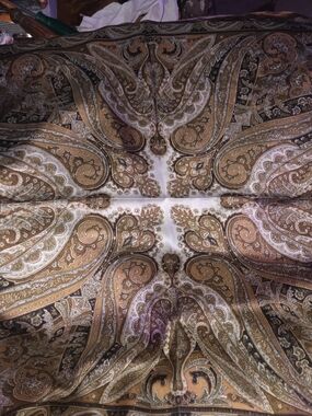 Paisley Scarf in Brown and Cream